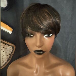 Short Brown Bob Wig for Women (synthetic)